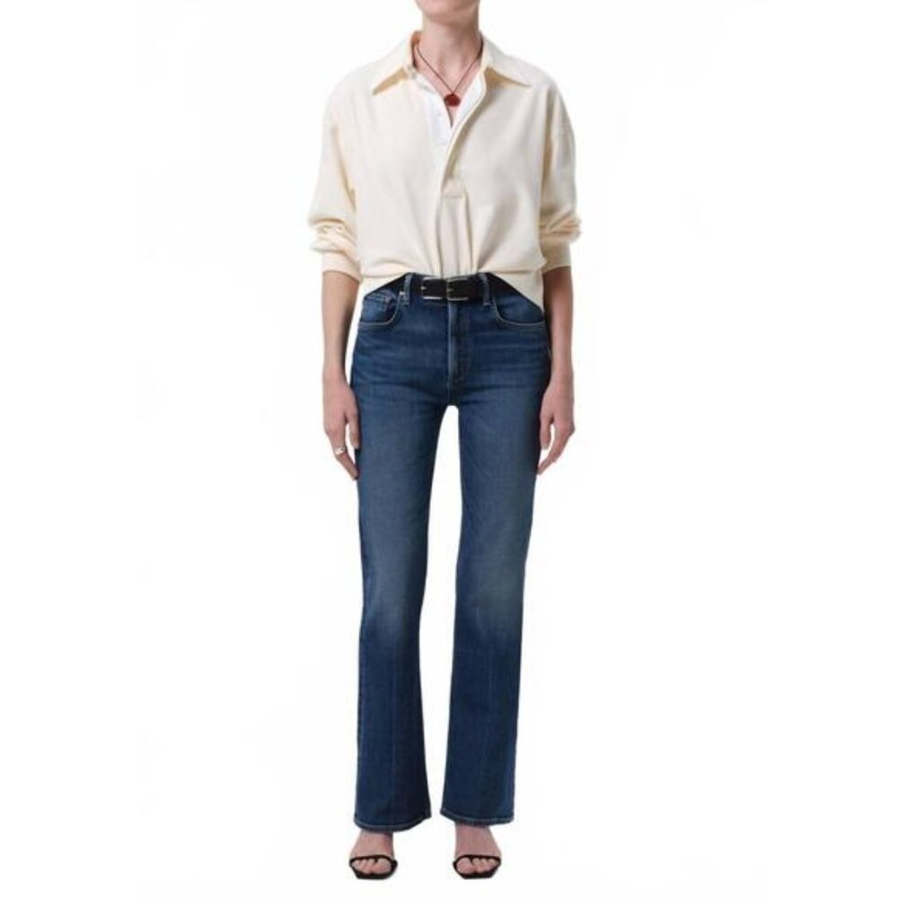 Citizens of Humanity Vidia Mid Rise Boot Jeans Abalone Wash Size 33